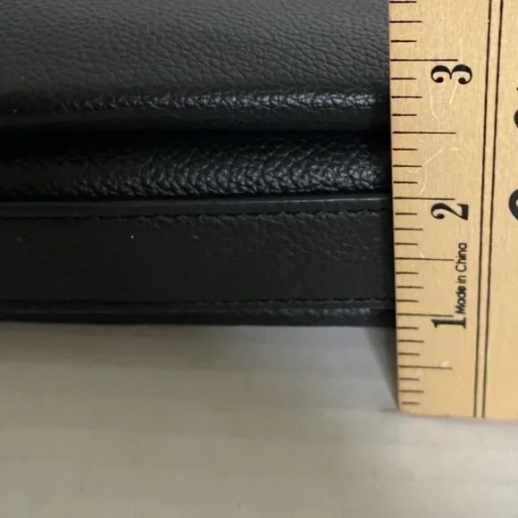 Botkier Black Leather Small Cross Body Purse Minimalist Office Professional Y2K - Picture 9 of 11